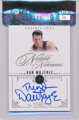 Panini 2011 National Treasures Notable Nicknames Authentic Signature #14 Dan Majerle 67/99 / Auto Grade 10