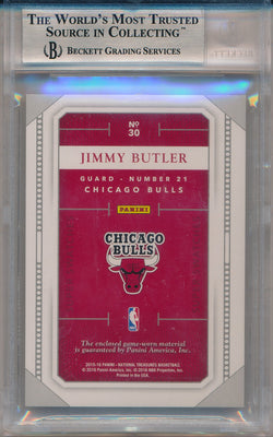 Panini 2015-2016 National Treasures Super Swatches #30 Jimmy Butler 5/10 / BGS Grade 8.5