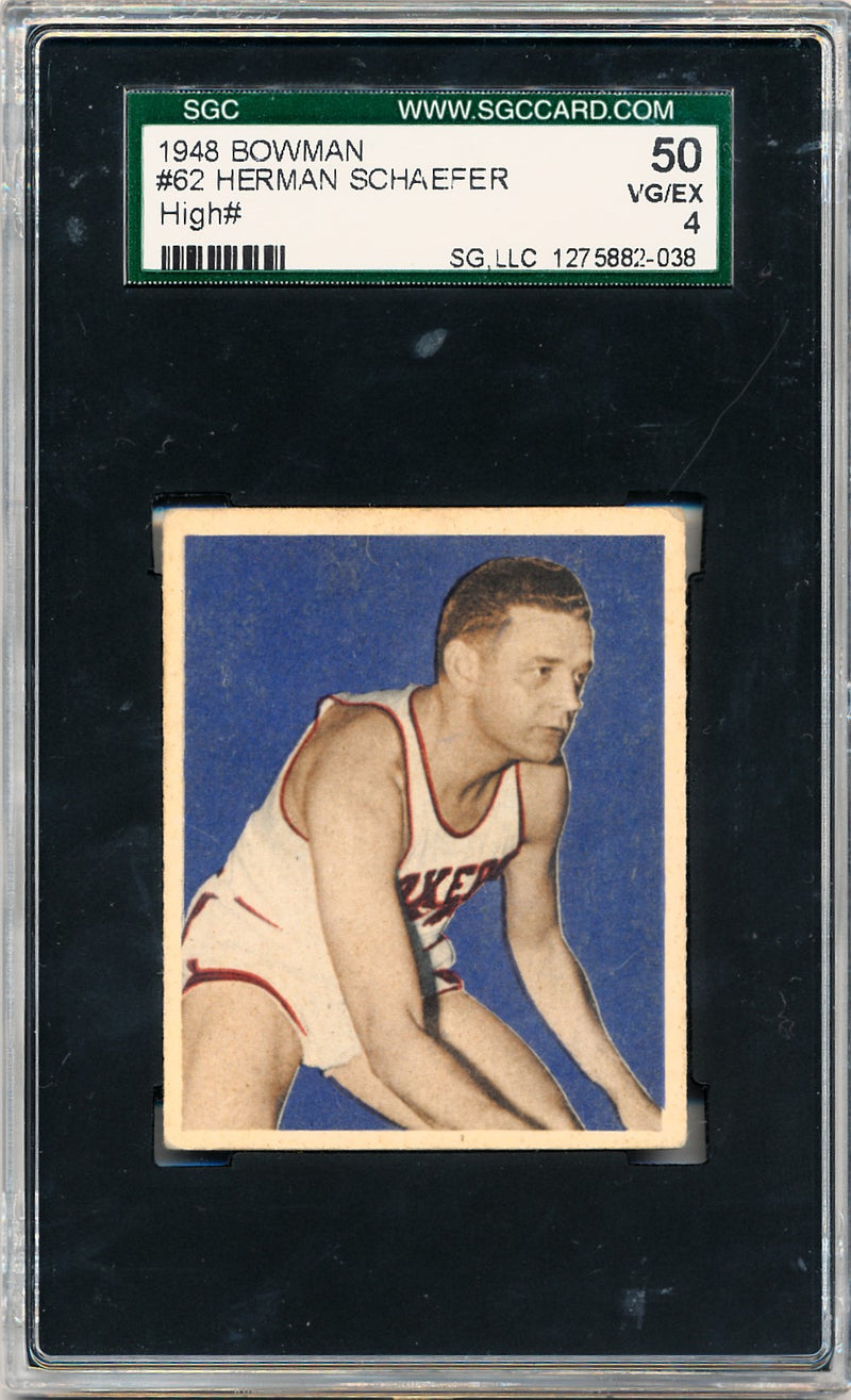 Topps Bowman  1948 Minneapolis Lakers  #50 Herman Schaefer  / PSA Grade 4