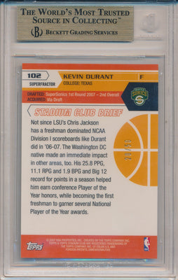 Topps  2007-2008 Stadium Club Super Teams #102 Kevin Durant 20/50 / BGS Grade 9.5