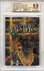 Topps 1997-1998 Finest Embossed Refractors #154 Michael Jordan  / BGS Grade 9.5