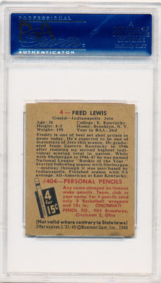 Topps Bowman 1948   #4 Fred Lewis   / PSA Grade 5.5 / Auto Grade None