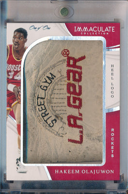 Panini 2018-2019 Immaculate Collection Heel Logo #SP-HOW Hakeem Olajuwon 1/1