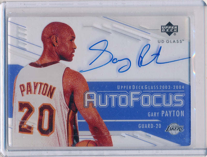 Upper Deck 2003-04 UD Glass Auto Focus #GP Gary Payton