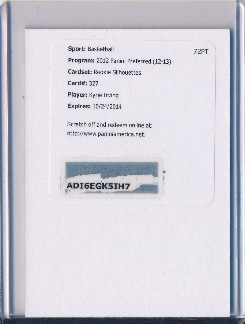 Panini 2012-2013 Prefered Rookie Silhouettes #327 Kyrie Irving