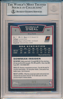 Topps 2008-2009 Bowman  Red #32 Shaquille O'neal 1/1 / BGS Grade 8.5