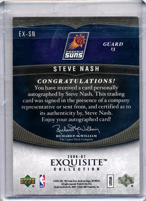 Upper Deck 2006-2007 Exquisite Collection Exquisite Enshrinements #EXSN Steve Nash 16/25