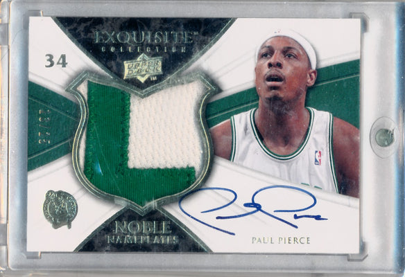 Upper Deck 2008-2009 Exquisite Collection Noble Nameplates #NAPP Paul Pierce 13/25