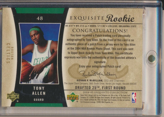 Upper Deck 2004-2005 Exquisite Collection Gold RPA #48 Tony Allen 4/42