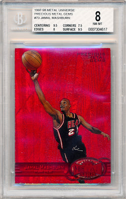 Skybox 1997-1998 Metal Universe Championship Precious Metal Gems Red #73 Jamal Mashburn 49/100 / BGS Grade 8