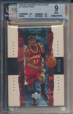 Upper Deck 2003-2004 Exquisite Collection Base #1 Jason Terry 178/225 / BGS Grade 9