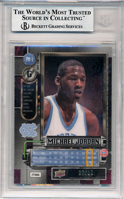 Upper Deck 2011-12 Fleer Retro Precious Metal Gems GREEN #PM-1 Michael Jordan 7/10 / BGS Grade 9