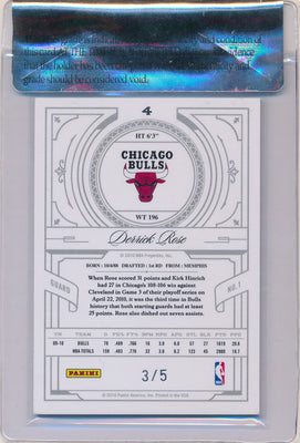 Panini 2009-10 National Treasures Century #4 Derrick Rose 3/5 / BGS Grade 8.5