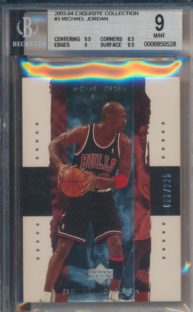 Upper Deck 2003-2004 Exquisite Collection Base #3 Michael Jordan 56/225 / BGS Grade 9