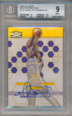 Topps 2002-2003 Finest Gold Refractors #173 Amar'e Stoudemire 16/25 / BGS Grade 9 / Auto Grade 10