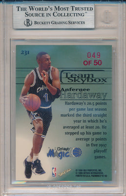 SkyBox 1997-1998 Premium Star Rubies Team Skybox #8/18 Anfernee Hardaway 49/50 / BGS Grade 9