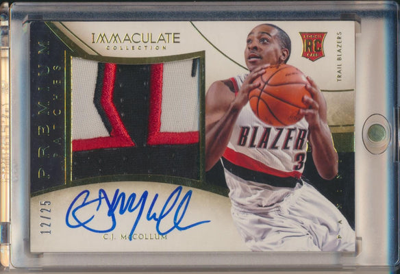 Panini 2013-2014 Immaculate Premium RPA Jumbo Patch #5 C.J. McCollum 12/25