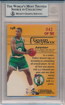 SkyBox 1997-1998 Premium Star Rubies #248 Antoine Walker 42/50 / BGS Grade 9