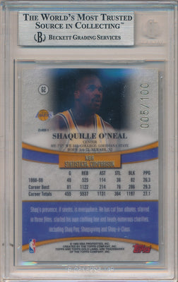 Topps 1999-2000 Gold Label Class 1 Red #62 Shaquille O'neal 5/100 / BGS Grade 9