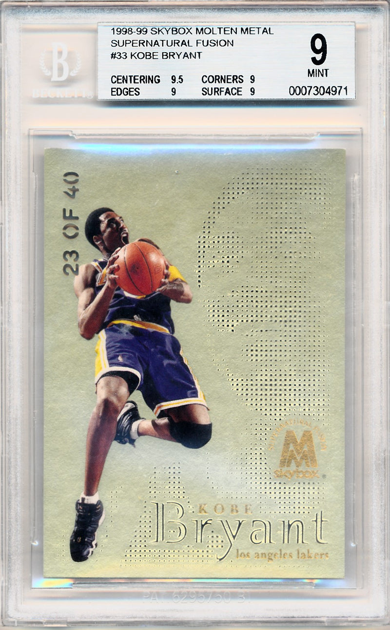 Skybox 1998-1999 Molten Metal Supernatural Fusion #33 Kobe Bryant 23/40 / BGS Grade 9