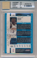 Topps 2003-2004 Bowman Chrome Refractors #149 Dwyane Wade 3/50 / BGS Grade 9 / Auto Grade 10