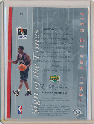 Upper Deck 1999-2000 SP Authentic Sign Of The Times #BR Brevin Knight