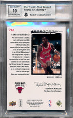 Upper Deck 2009-2010 Exquisite Collection Rookie Patch Flashback #78A Michael Jordan 5/23 / BGS Grade 8.5 / Auto Grade 10