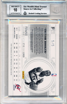 Panini 2010-2011 National Treasures  Century Platinum #221 Trevor Booker 5/5 / BGS Grade 9 / Auto Grade 10