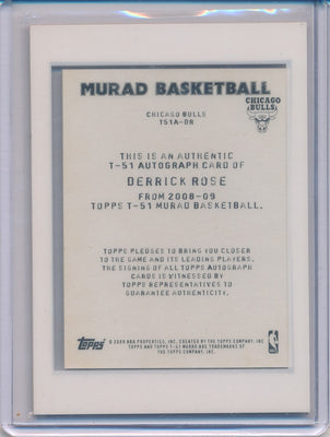 Topps 2008-09 Murad  T-51 Autograph Card #T51A-DR Derrick Rose 04/25