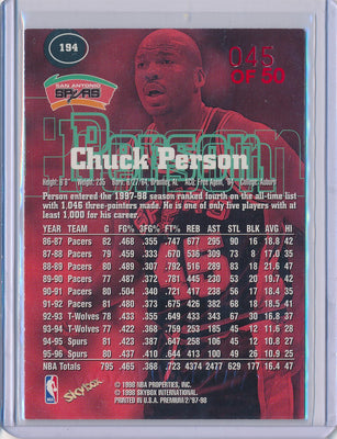 SkyBox 1997-1998 Premium Star Rubies #194 Chuck Person 45/50