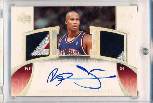 Upper Deck 2005-2006 Exquisite Collection Emblems Of Endorsement #EMRJ Richard Jefferson 6/15