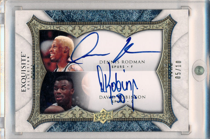 Upper Deck 2007-2008 Exquisite Collection Dual Enshrinements #DEN-RR Dennis Rodman / David Robinson  5/10