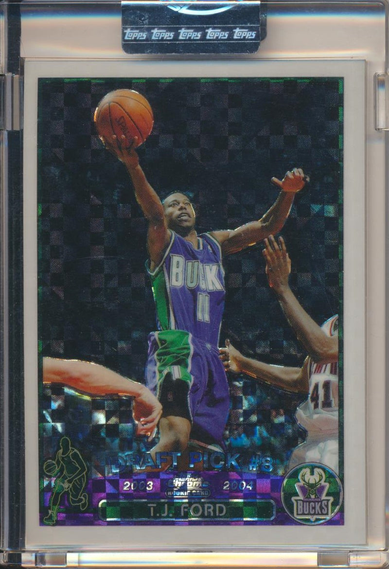 Topps  2003-2004 Chrome  X-Fractor #118 T.J. Ford 83/220