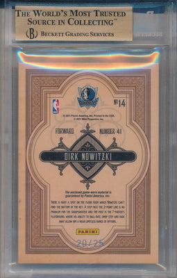 Panini 2010-2011 Gold Standard Gold Mining Patch #14 Dirk Nowitzki 20/25 / BGS Grade 9.5