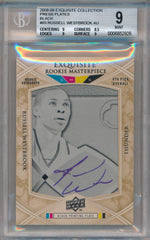 Upper Deck 2008-09 Exquisite Collection Press Plates Black #93 Russell Westbrook 1/1 / BGS Grade 9 / Auto Grade 10