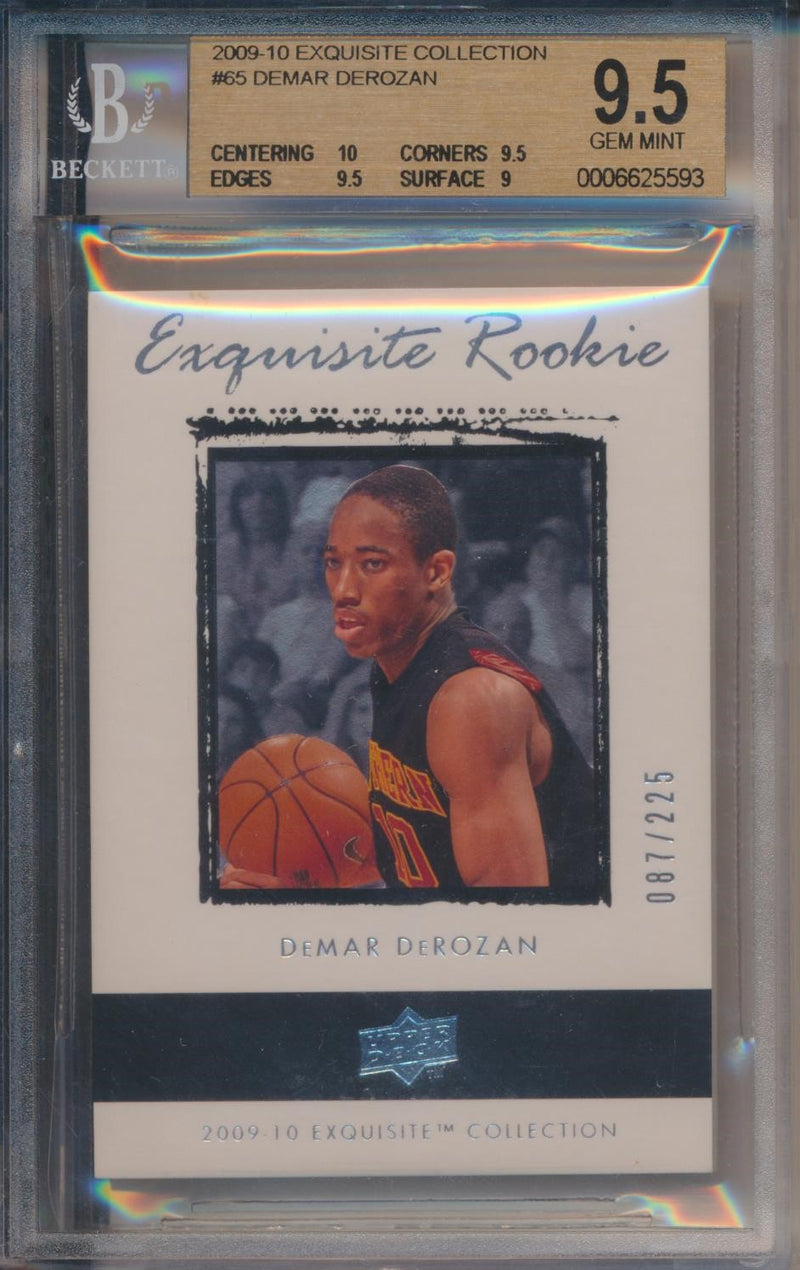 Upper Deck 2009-2010 Exquisite Collection RC #65 Demar DeRozan 87/225 / BGS Grade 9.5