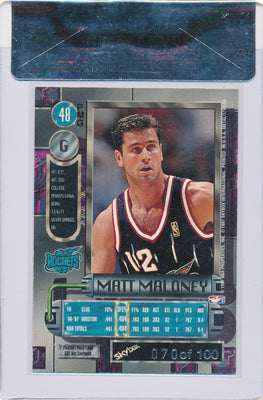 Skybox 1997-1998 Metal Universe Championship Precious Metal Gems Red #48 Matt Maloney 70/100