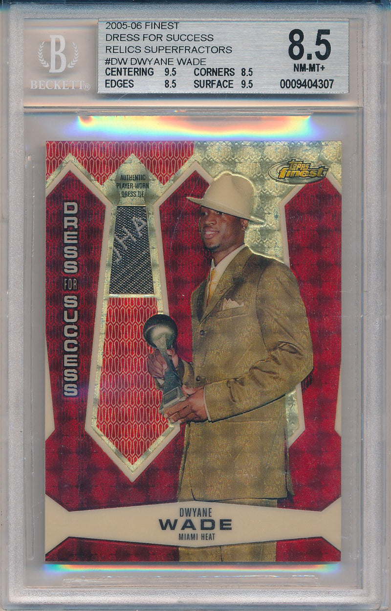 Topps 2005-2006 Finest Dress For Success #DSR-DW Dwyane Wade 1/1 / BGS Grade 8.5