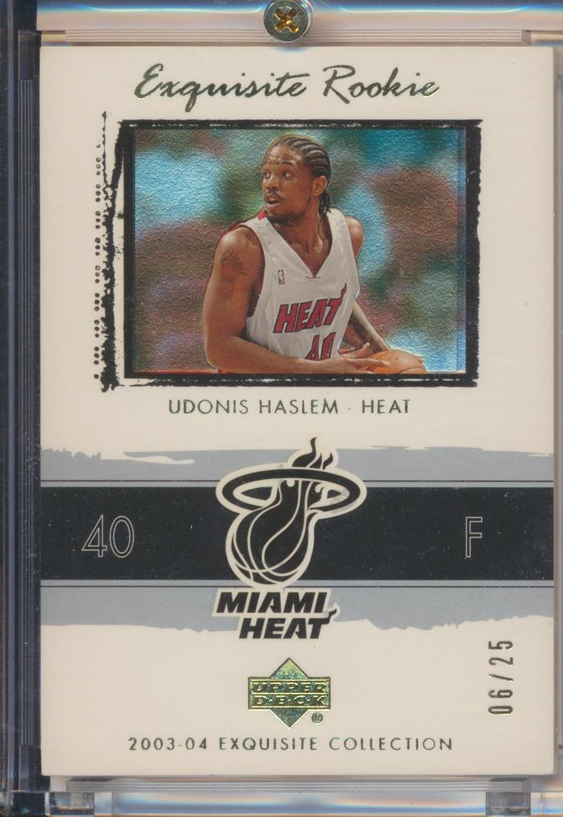 Upper Deck 2003-2004 Exquisite Collection Gold Rookie #43 Udonis Haslem 6/25