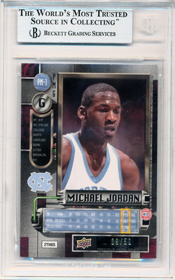 Upper Deck 2011-12 Fleer Retro Precious Metal Gems BLUE #PM-1 Michael Jordan 9/50 / BGS Grade 9