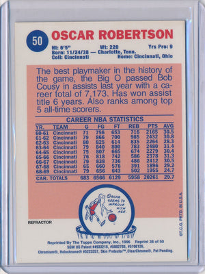 Topps 1996-1997 Finest Reprint Refractor #50 Oscar Robertson