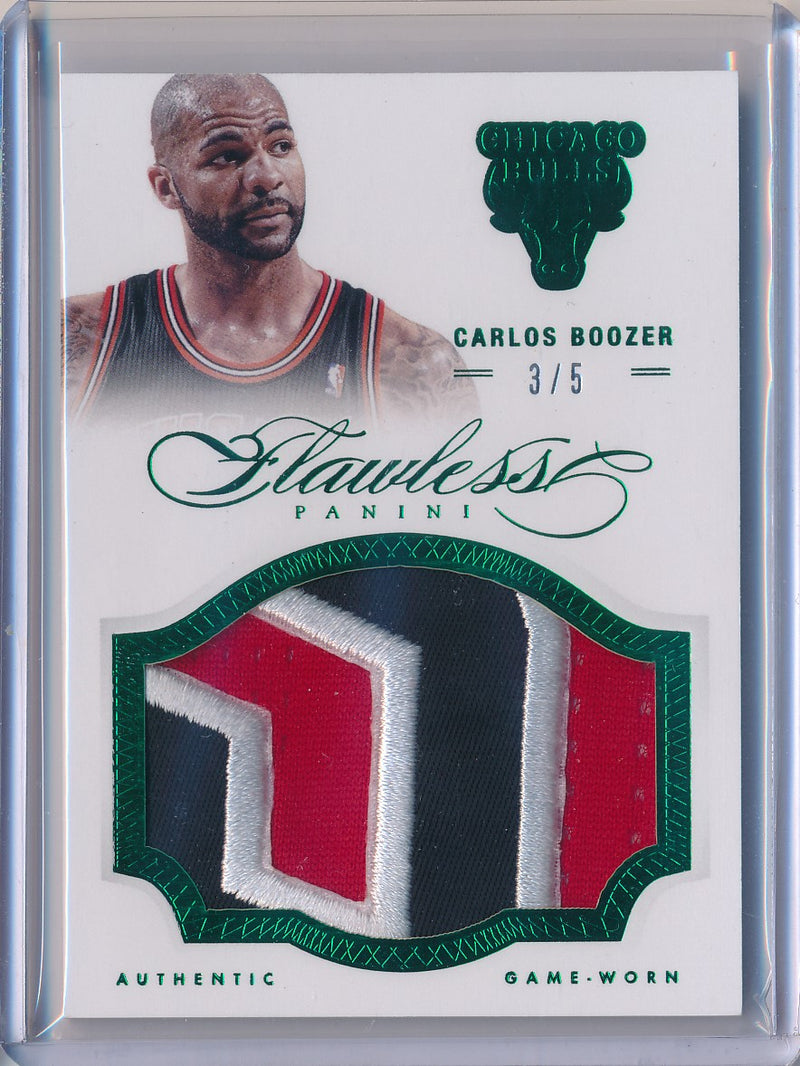 Panini 2012-2013 Flawless Emerald Jumbo Patches #43 Carlos Boozer 3/5