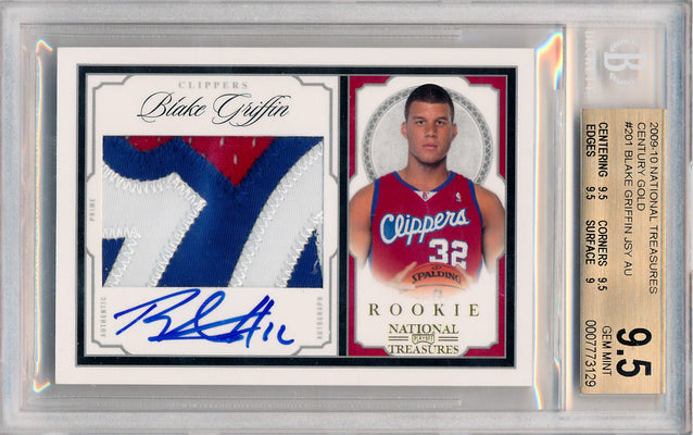 Panini 2009-2010 National Treasures Century Gold #201 Blake Griffin 18/25 / BGS Grade 9.5 / Auto Grade 10