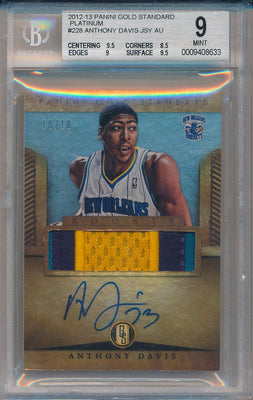 Panini 2012-2013 Gold Standard Platinum #228 Anthony Davis 10/10 / BGS Grade 9 / Auto Grade 10