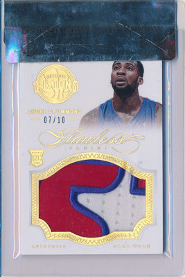 Panini 2012-2013 Flawless Gold Jumbo Patches #6 Andre Drummond  07/10 / BGS Grade 8.5