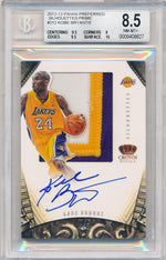 Panini 2012-2013 Preferred Silhouttes Prime #212 Kobe Bryant  / BGS Grade 8.5 / Auto Grade 10