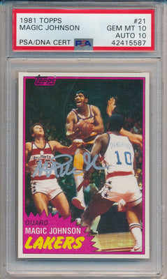 Topps 1981-1982 Topps Basketball #21 Magic Johnson  / PSA Grade 10