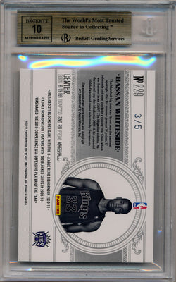 Panini 2010-2011 National Treasures  Century Platinum #229 Hassan Whiteside  3/5 / BGS Grade 9.5 / Auto Grade 10