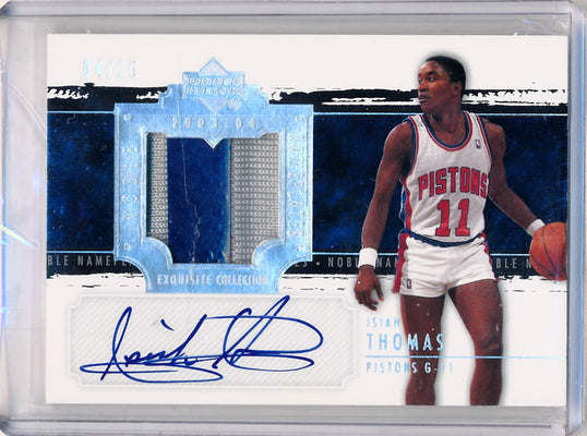 Upper Deck 2003-2004 Exquisite Collection Noble Nameplates #NN-IT Isiah Thomas 4/25