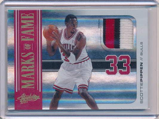 Panini 2010-2011 Absolute Memorbilia Marks Of Fame #5 Scottie Pippen 2/10